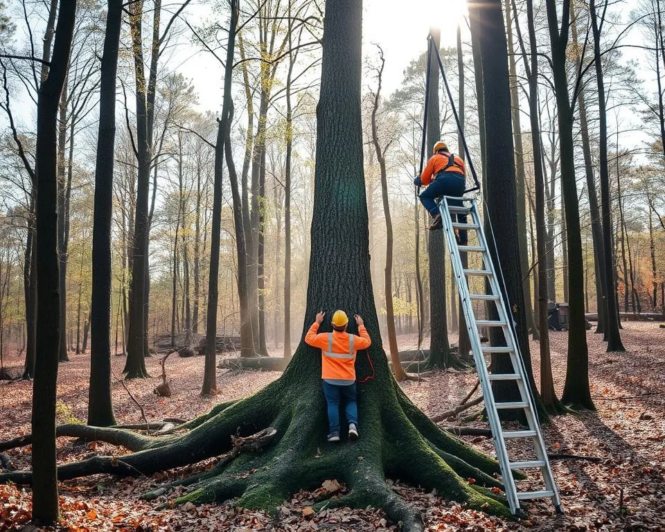 Jak ścinać drzewo żeby nie spadło na budynek i uniknąć szkód
